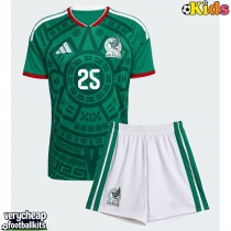 Mexico Roberto Alvarado #25 Replica Home Minikit World Cup 2026 Short Sleeve (+ pants)